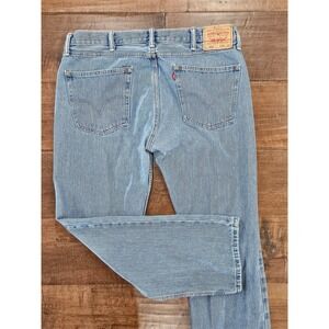 Y2K Levis 505 Straight Fit Skater Jeans 38x30 Medium Wash Blue Denim
